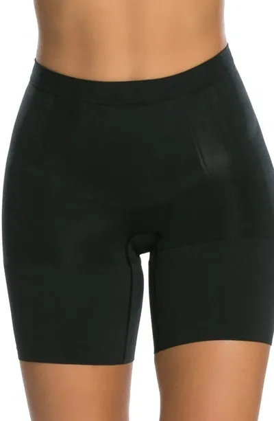 Spanx Thinstincts Targeted Mid-thigh Shaper In Very Black