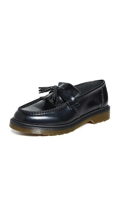 Dr. Martens' Adrian Tassel Loafers In Black Smooth