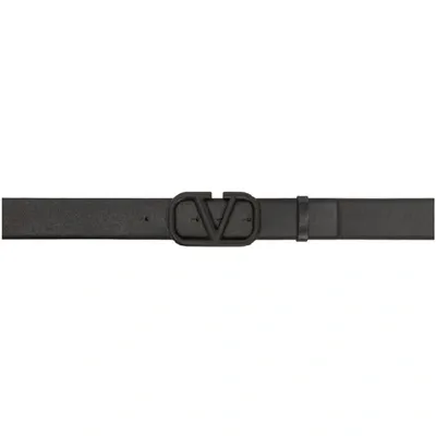 Valentino Garavani Vlogo Buckle Belt In Nero