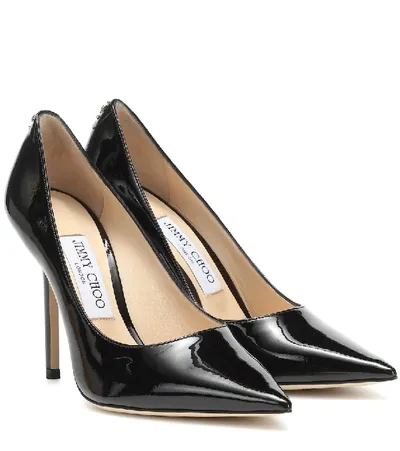 Jimmy Choo Love 100 Patent Leather Pumps In Black