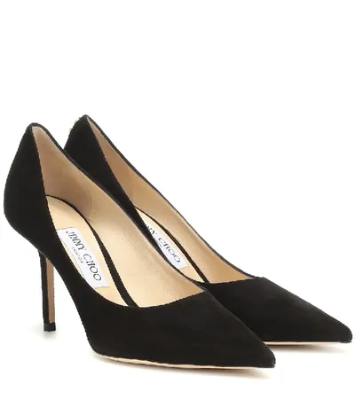 Jimmy Choo Love 85 Suede Pumps In Black