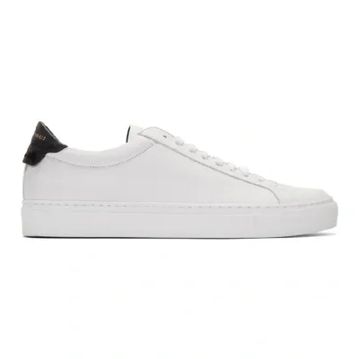 Givenchy Urban Street Low-top Leather Trainers In White Black