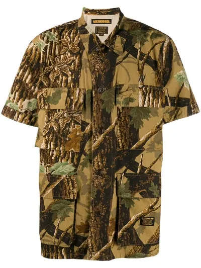 Neighborhood Camouflage Print Shirt In Green