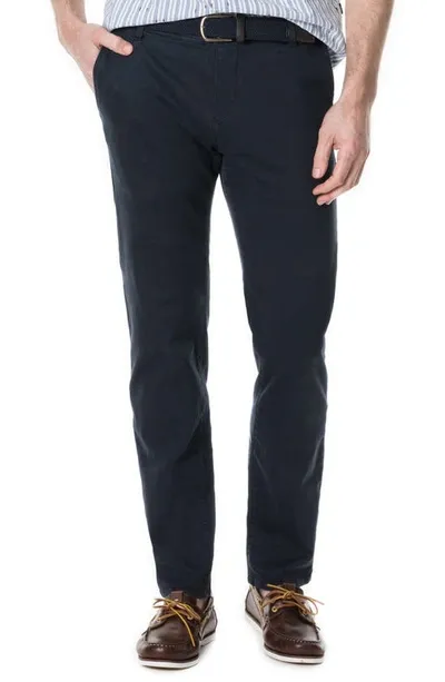 Rodd & Gunn Fenwick Cotton Stretch Garment-dyed Custom Fit Chino Pants In Midnight