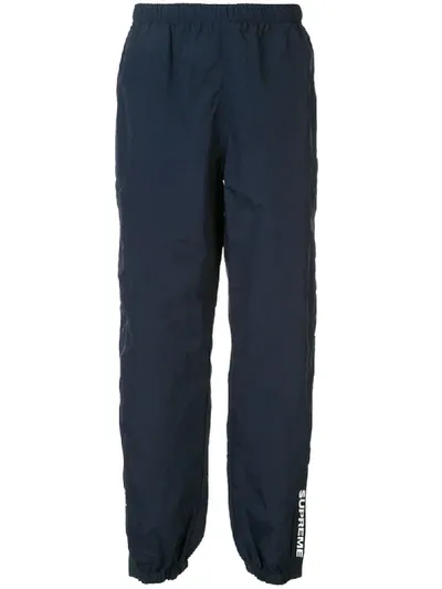 Supreme Warm Up Pants In Blue