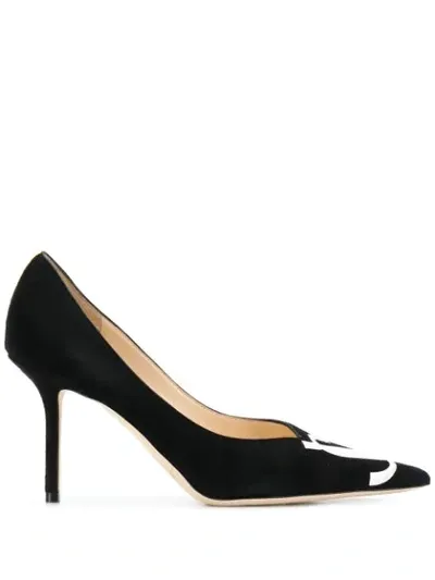 Jimmy Choo Decollete Love 85 In Suede Color Black