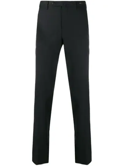 Pt01 Plain Tailored Trousers In Black