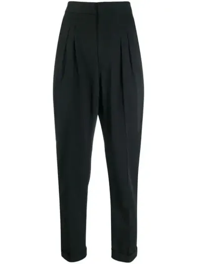 Isabel Marant Fany Viscose Velvet Trousers In Black