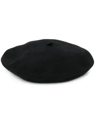 Celine Robert Knitted Beret Hat In Black