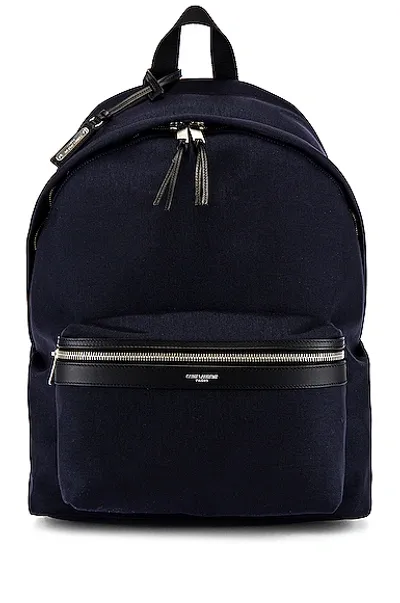 Saint Laurent City Backpack In Black