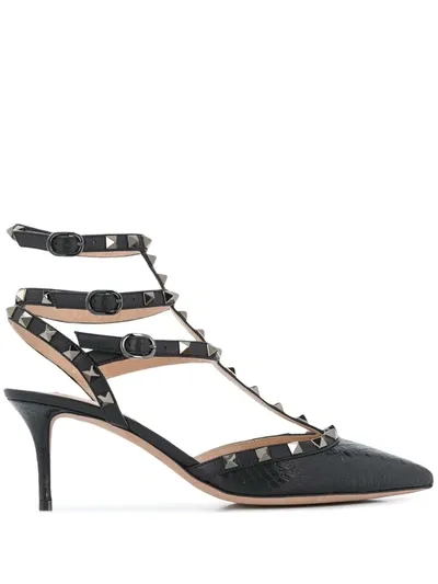 Valentino Garavani Rockstud Caged 65mm Pumps In Black