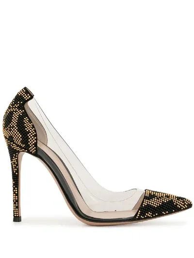 Gianvito Rossi Crystal-embellished Stiletto Pumps In Black