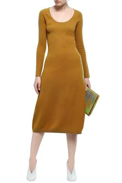 Joseph Wool-blend Midi Dress In Camel