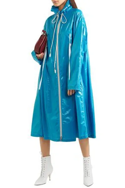 Calvin Klein 205w39nyc Oversized Coated Shell Raincoat In Azure