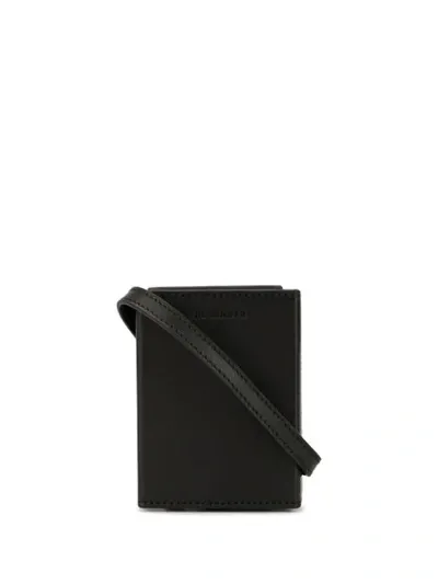 Jil Sander Square Crossbody Bag In Black