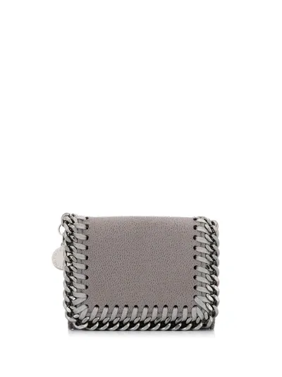 Stella Mccartney Falabella Tri-fold Wallet In Grey