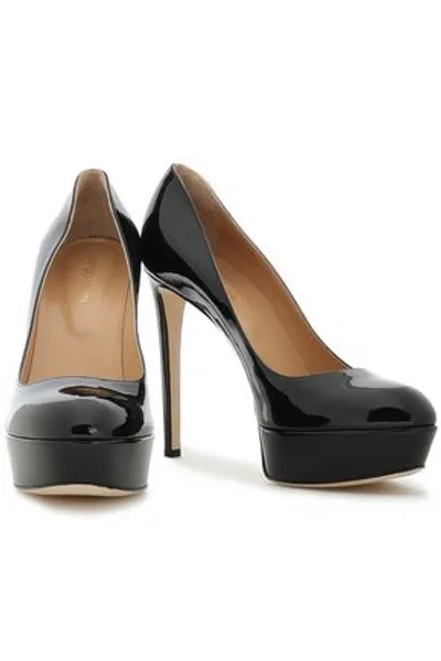 Sergio Rossi Patent-leather Platform Pumps In Black