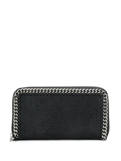 Stella Mccartney Falabella Continental Wallet In Black