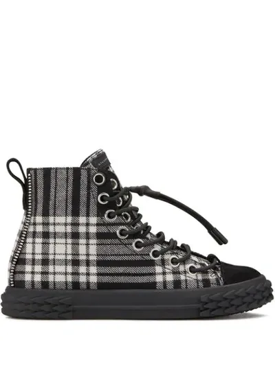 Giuseppe Zanotti Women's Blabber Plaid High-top Sneakers In Multicolor