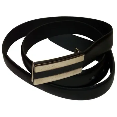 Pre-owned Balmain Leather Belt In Black