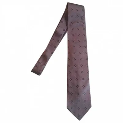 Pre-owned Ermenegildo Zegna Silk Tie In Brown