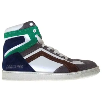 Pre-owned Dsquared2 Leather High Trainers In Multicolour