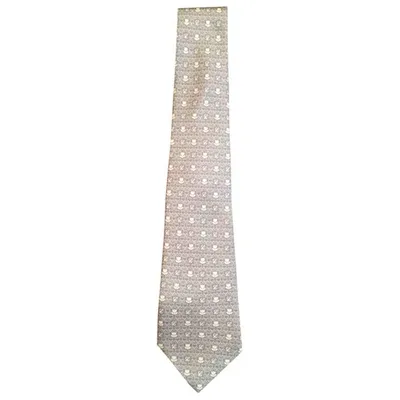 Pre-owned Loewe Silk Tie In Grey