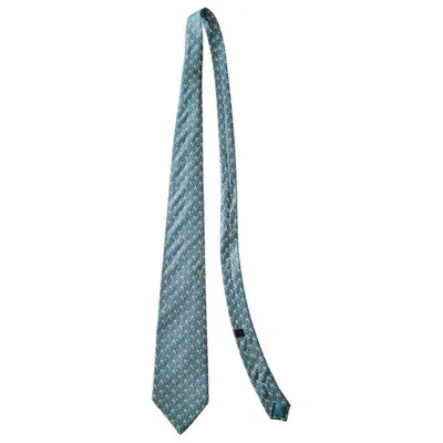 Pre-owned Loewe Silk Tie In Blue