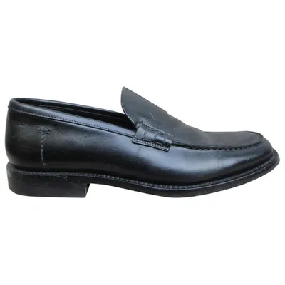 Pre-owned Prada Leather Flats In Black