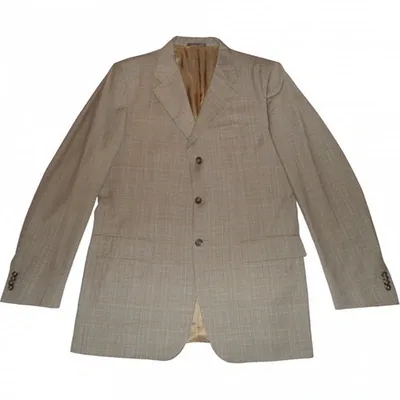 Pre-owned Corneliani Wool Jacket In Beige