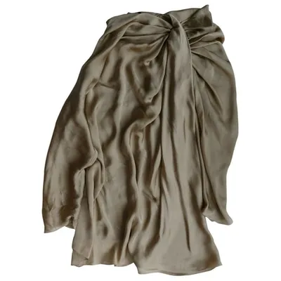 Pre-owned Lanvin Khaki Silk Top