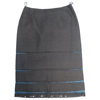 Pre-owned Versace Black Synthetic Skirt