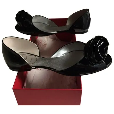 Pre-owned Roger Vivier Black Patent Leather Ballet Flats