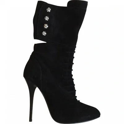 Pre-owned Giuseppe Zanotti Black Suede Ankle Boots