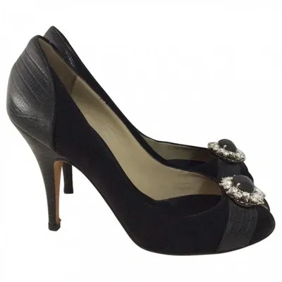 Pre-owned Giuseppe Zanotti Black Cloth Heels