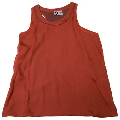 Pre-owned Lanvin Red Silk Top