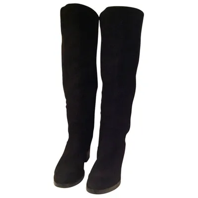 Pre-owned Sergio Rossi Boots In Black