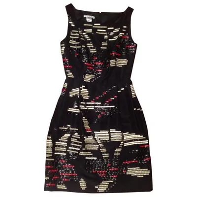 Pre-owned Oscar De La Renta Black Silk Dress