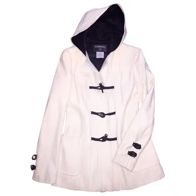 Pre-owned Chanel White Wool Coat