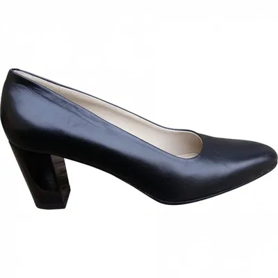 Pre-owned Robert Clergerie Black Leather Heels