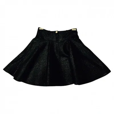 Pre-owned Versace Black Cotton Skirt