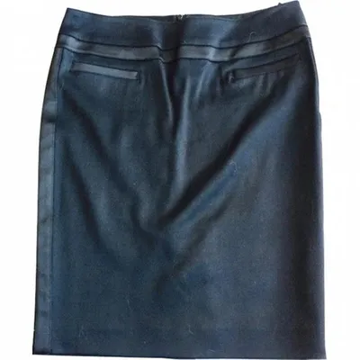 Pre-owned Versace Black Wool Skirt