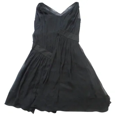 Pre-owned Balenciaga Black Silk Dress