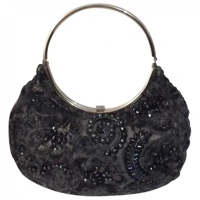 Pre-owned Swarovski Wool Handbag In Grey