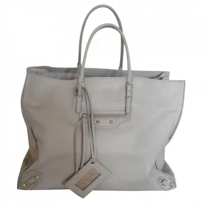 Pre-owned Balenciaga Grey Leather Handbag