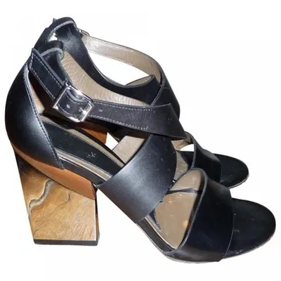 Pre-owned Marni Black Leather Sandals