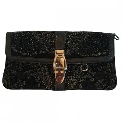 Pre-owned Gucci Clutch Bag In Black