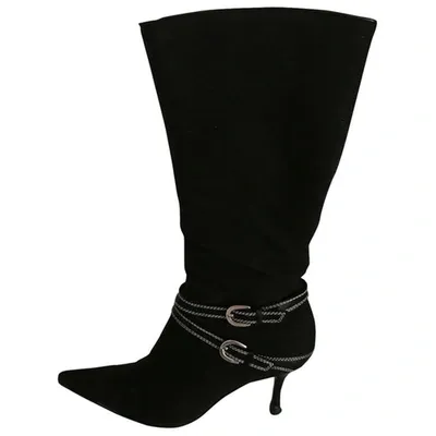 Pre-owned Sergio Rossi Boots In Black