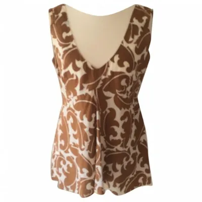 Pre-owned Marni Printed Top In Camel