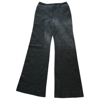 Pre-owned Dolce & Gabbana Grey Wool Trousers